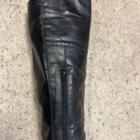 Lavorazione Artigiana Sz. 9 over the knee all leather ultra beautiful flat moto - Picture 12 of 13